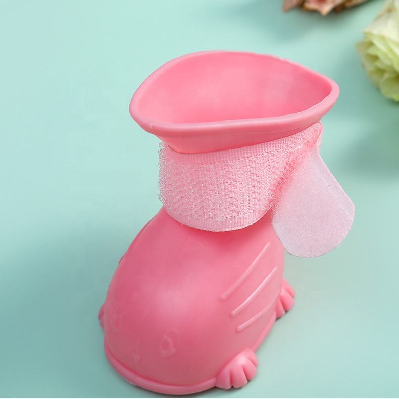 Dog Rain Boots 4Pcs Pet Dog Puppy Warm Waterproof Silicone Non-Slip Rain Boots