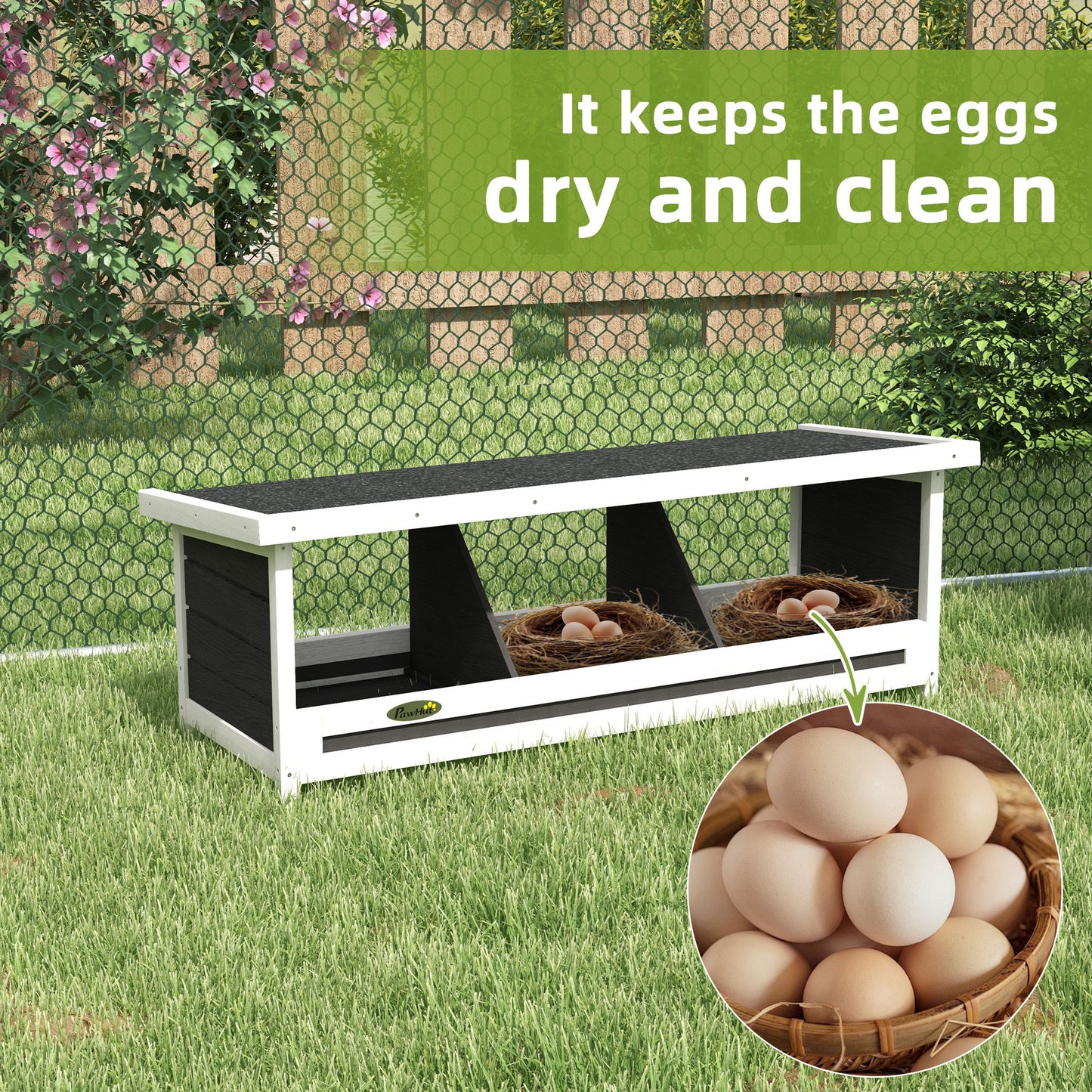 Nesting Boxes Chicken Coop Accessories for Up to 3 Chickens
