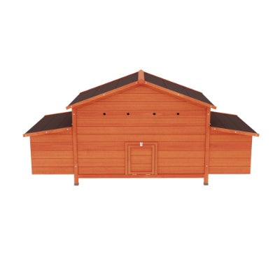 Large Wooden Chicken Coop Outdoor Hen House Poultry Cage For Outdoor With 2 Sides Nesting Boxes,2 Free-range Doors Leakproof Tray