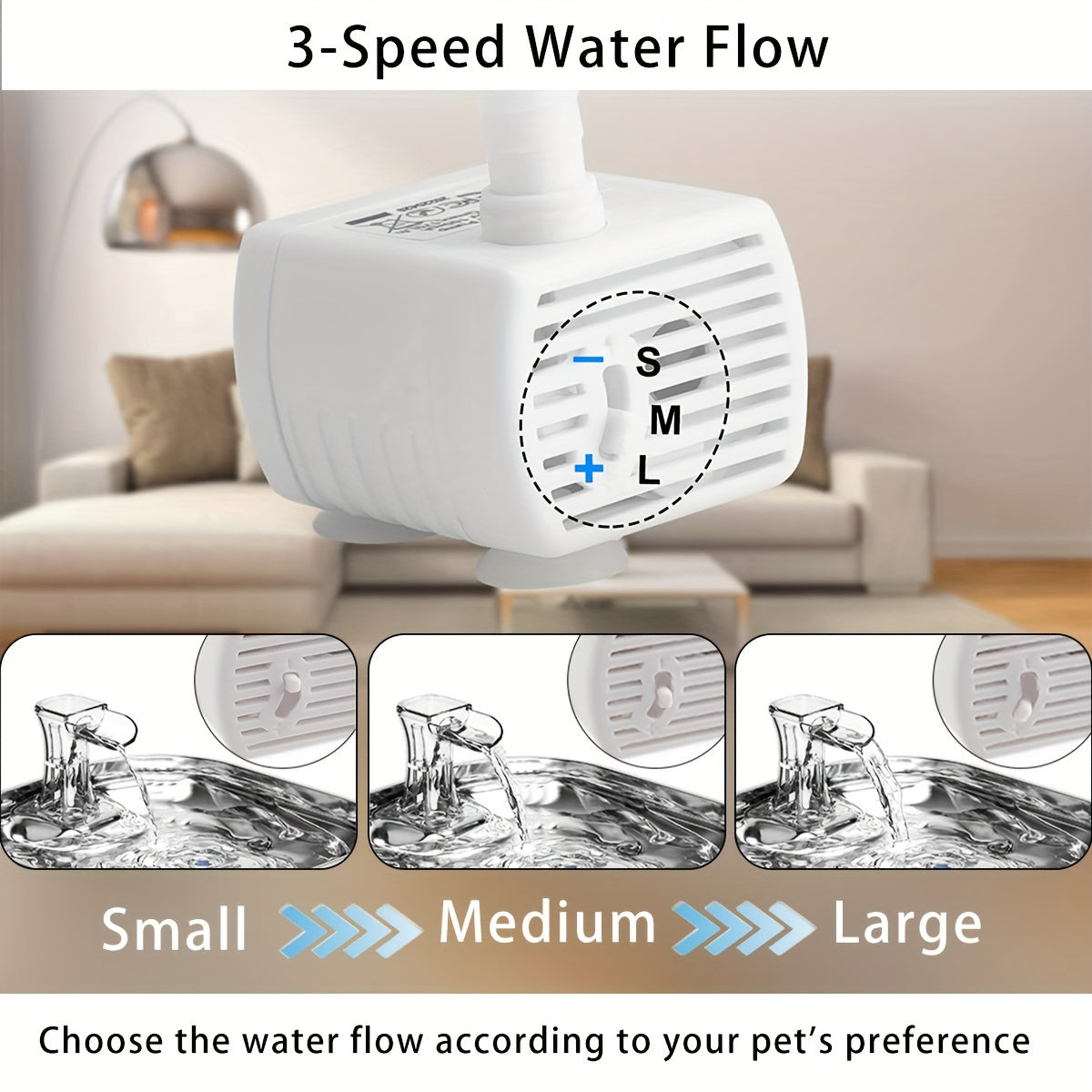 Cat Water Fountain, Stainless Steel Pet Water Fountain For Cats Inside, 3 Filters&Ultra-Quiet Pump, 73oz Automatic Dog Dispenser Water Bowl, Multiple Pets Water Fountain