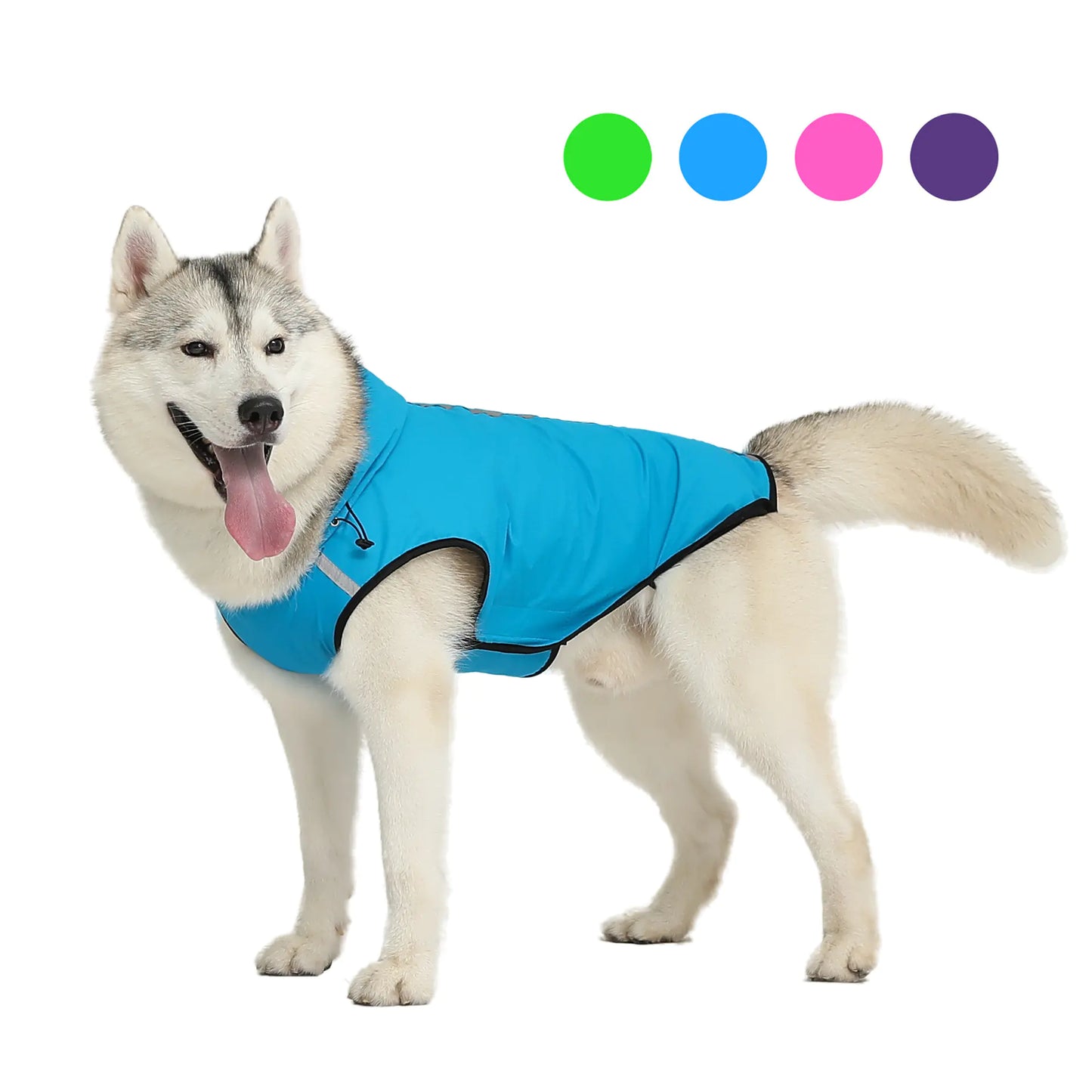 Two-Foot Hooded Waterproof Dog Raincoat