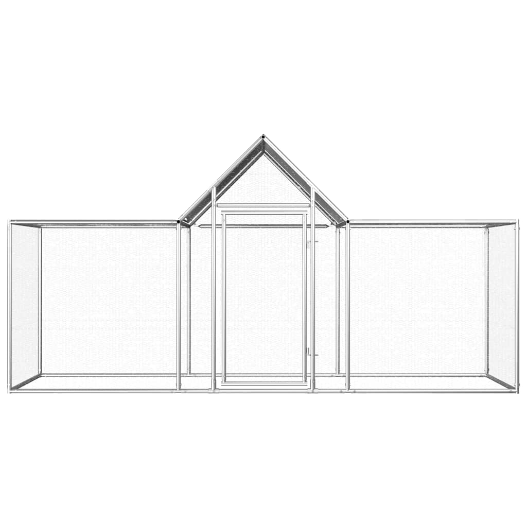 Chicken Coop 3x1x1.5 m Galvanized