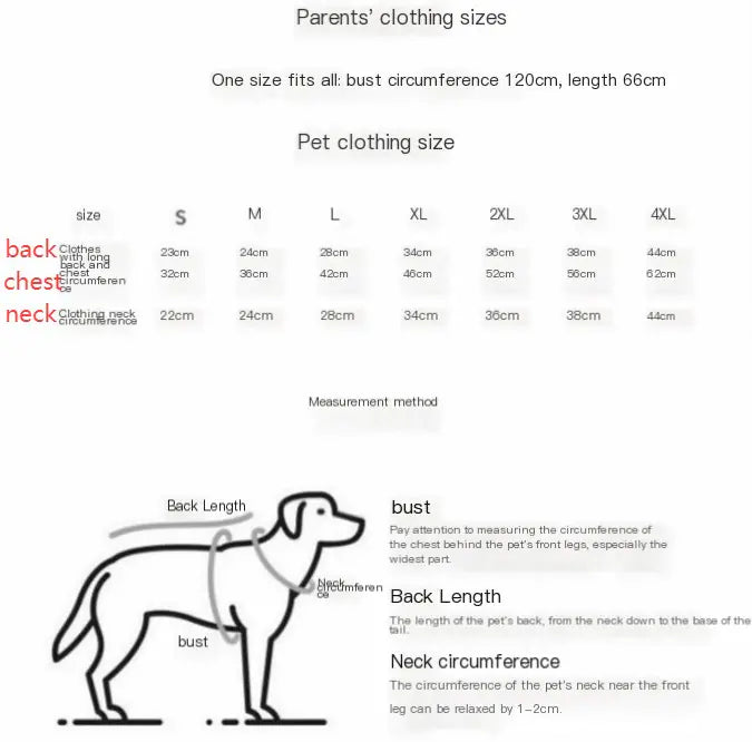 Short Sleeve Matching Pet and Parent Outfit