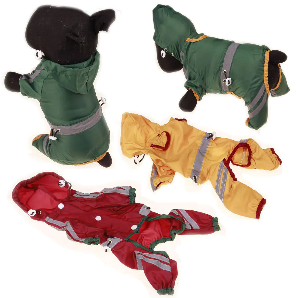Reflective One-Layer Raincoat for Dogs