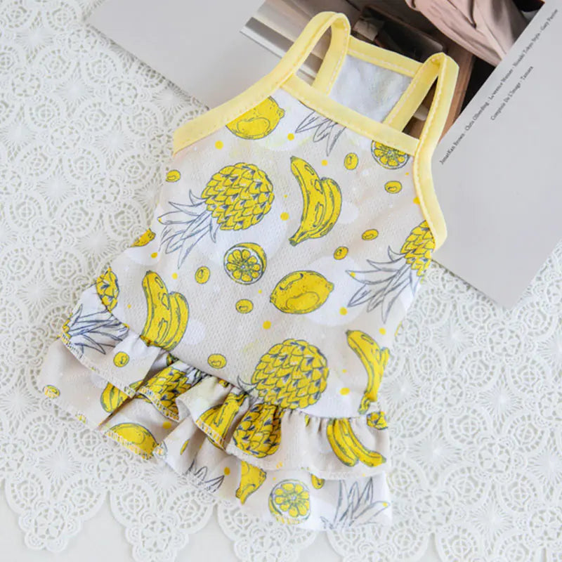 Summer Fruit Dog Sling Clothes for Comfortable Wear