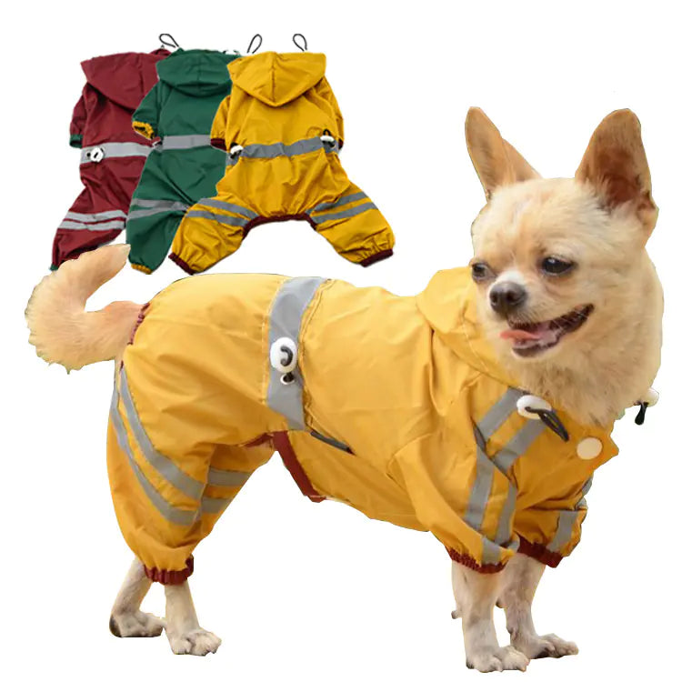 Reflective PVC Raincoat for Dogs - Pet Apparel