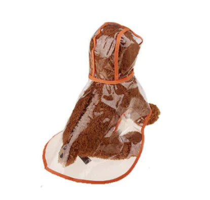 Transparent Colorful Raincoat for Dogs, Pet Accessory