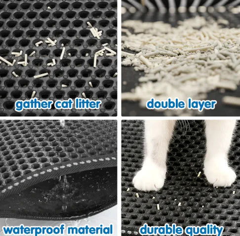 Double Rice Grain Cat Litter Mat