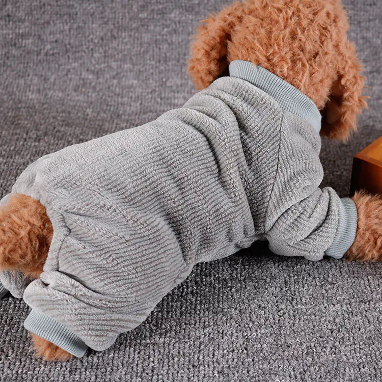 Soft Everyday Dog Jumpsuit – Cozy 4-Leg Outfit for Small Breeds
