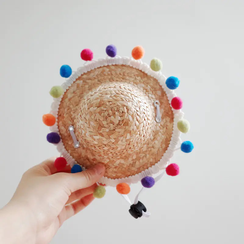 Dog and Cat Double Braid Straw Hat (French Style)