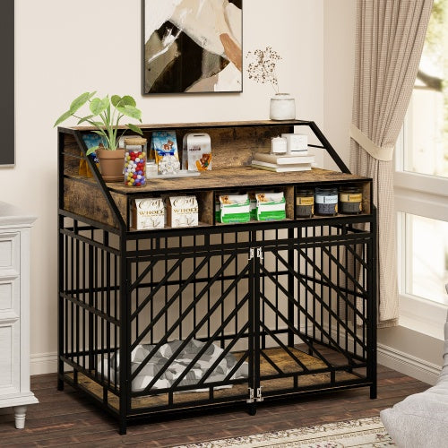 Bamboo Elevated Dog Crate