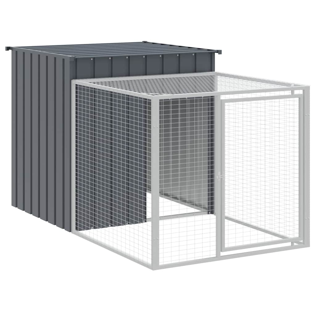 Chicken Cage with Run Anthracite 110x Galvanized