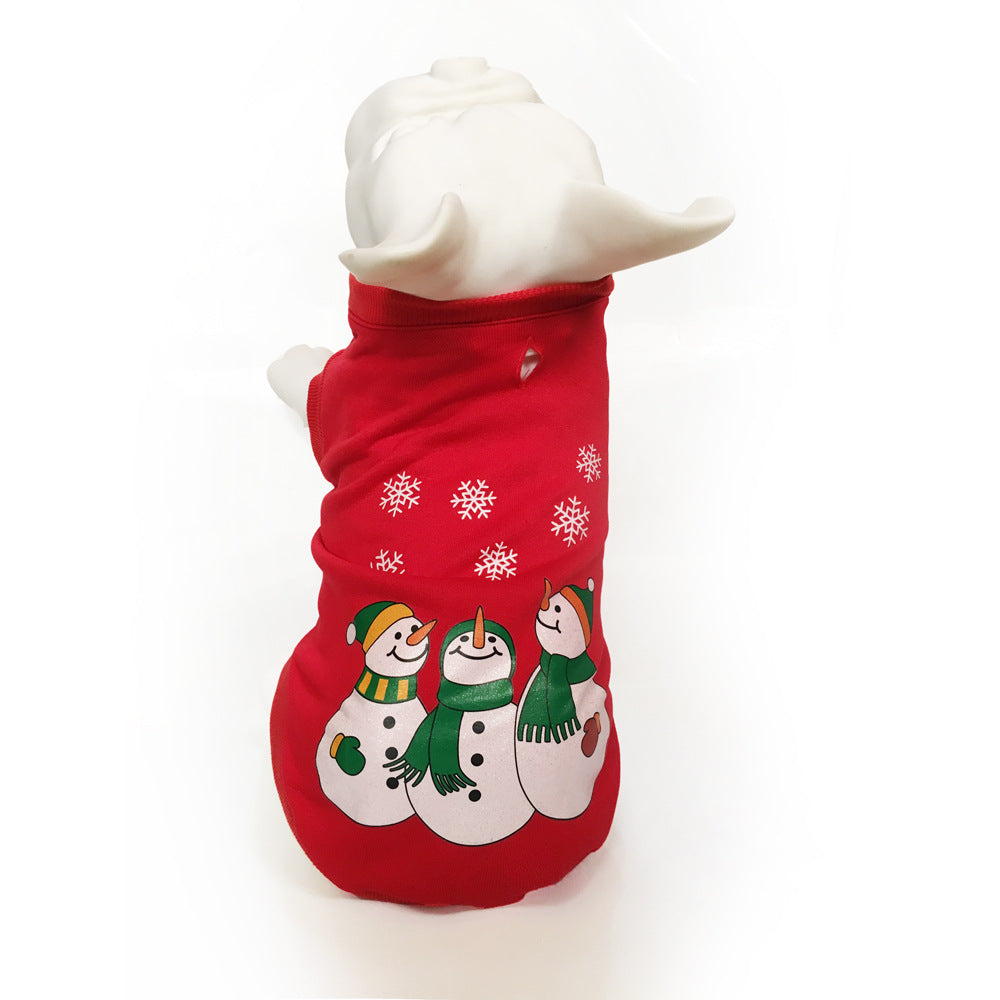 Simple Autumn And Winter Christmas Pet Dog Clothes