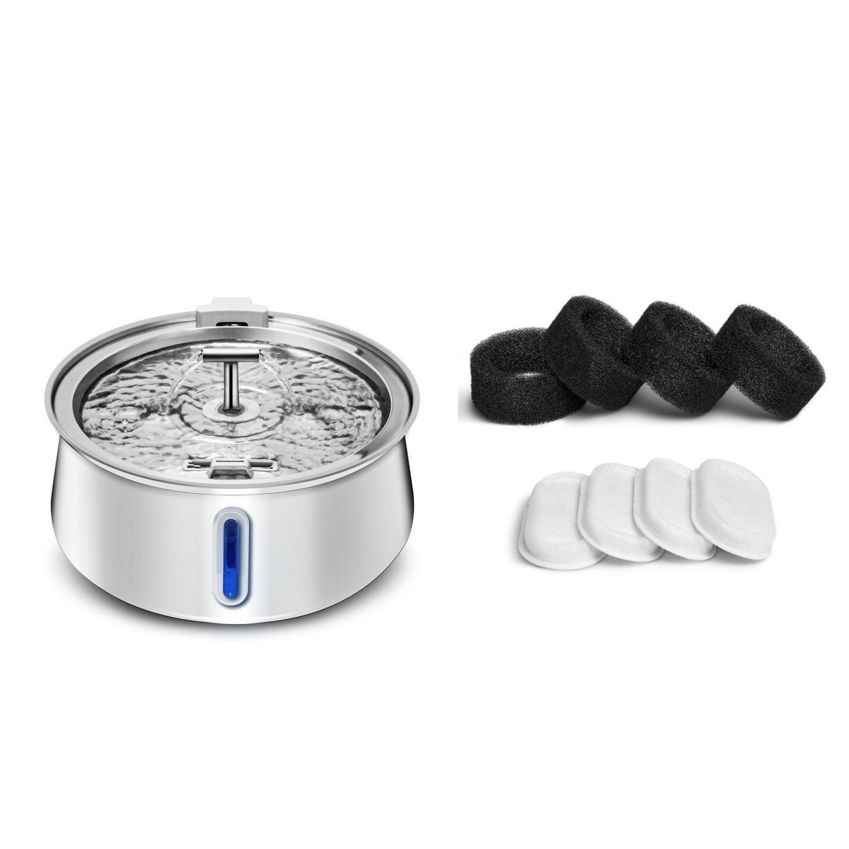 Pet 4L Water Drop Large Capacity With Window Stainless Steel Water Dispenser