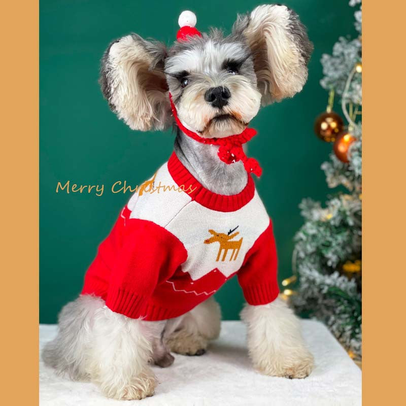 Dog Clothes Autumn And Winter Knit Sweater