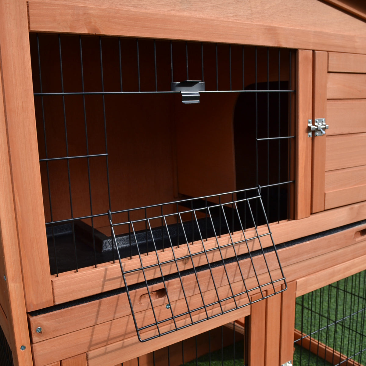 40" Rabbit Hutch Bunny Cage Small Animal House with No Leak Tray