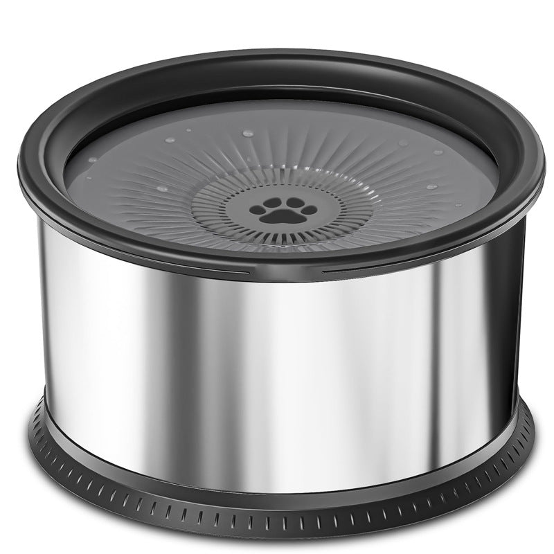 Stainless Steel Large Capacity Pet Non-slip Splash-proof Water Bowl