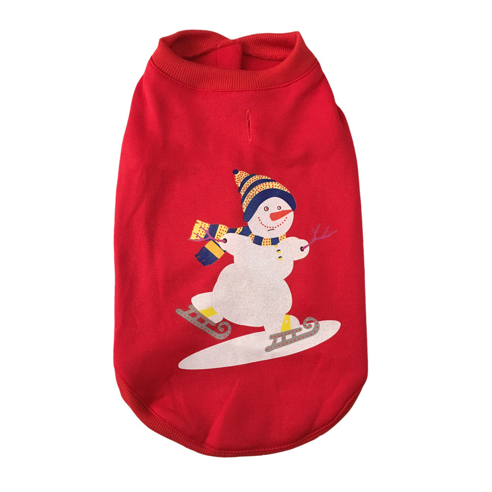 Simple Autumn And Winter Christmas Pet Dog Clothes