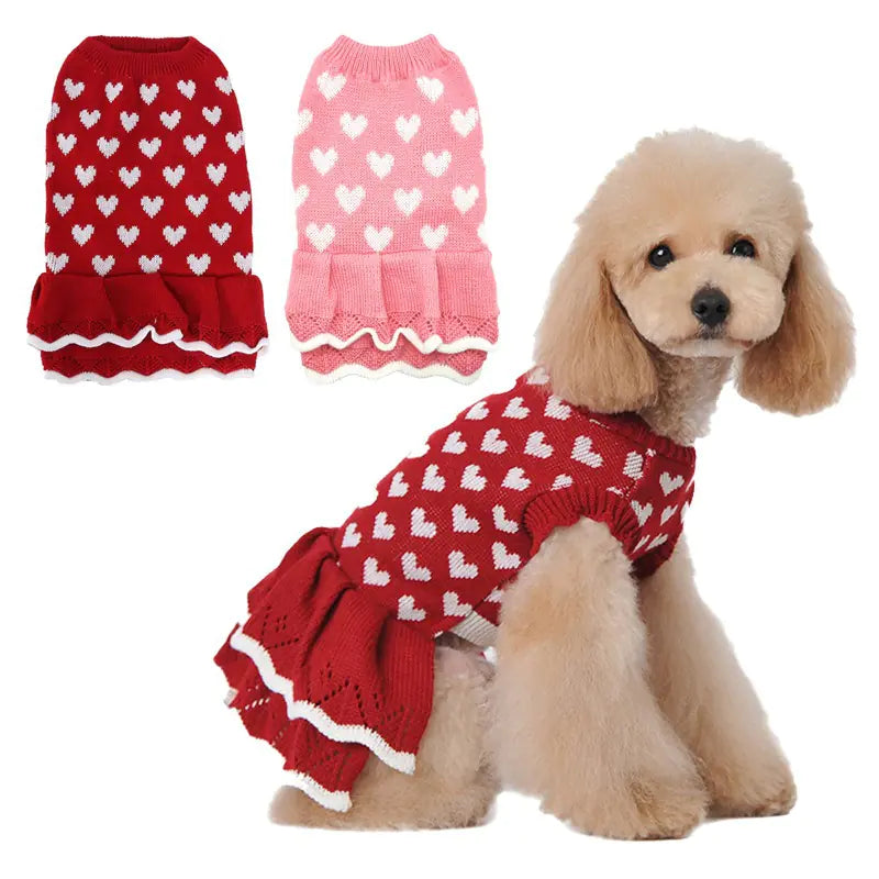 Pet Peach Round Neck Sweater for Dogs