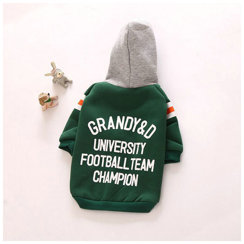 Pullover Letter Hooded Jacket Dog Clothes