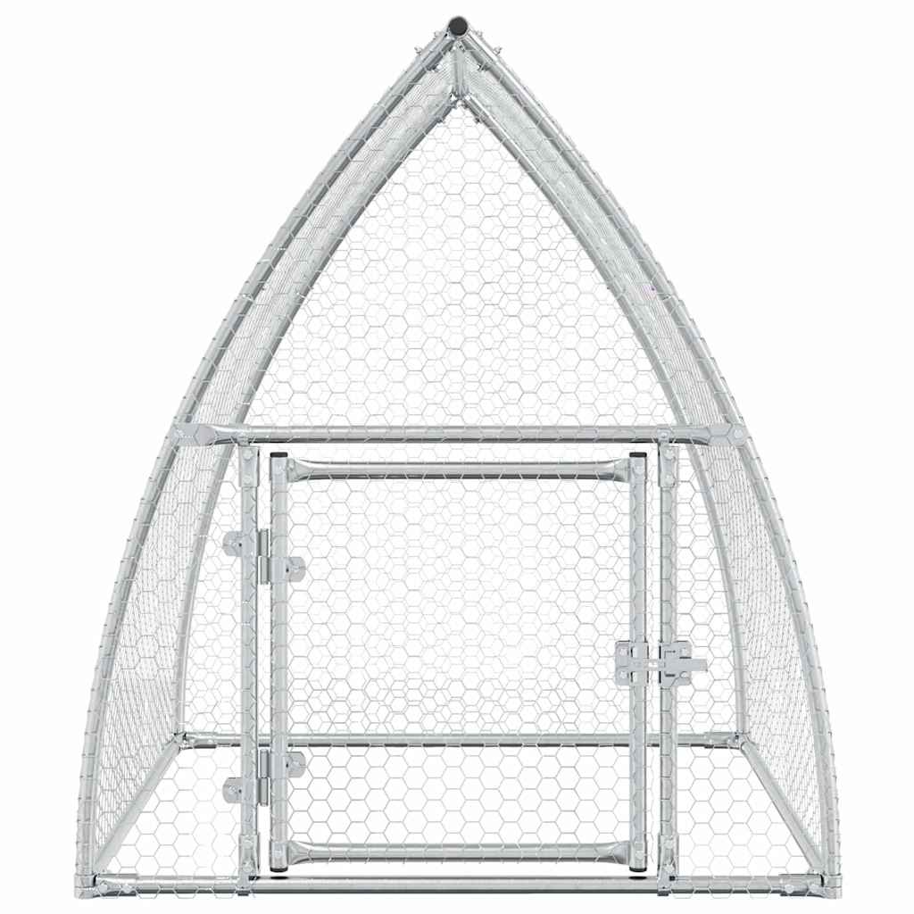 Chicken Cage Silver 100x Galvanized   Chicken Cage Silver