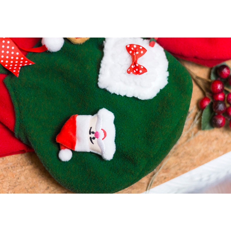 Pet Clothes Christmas Plus Velvet Sweater For Small And Medium-sized Dogs In Winter