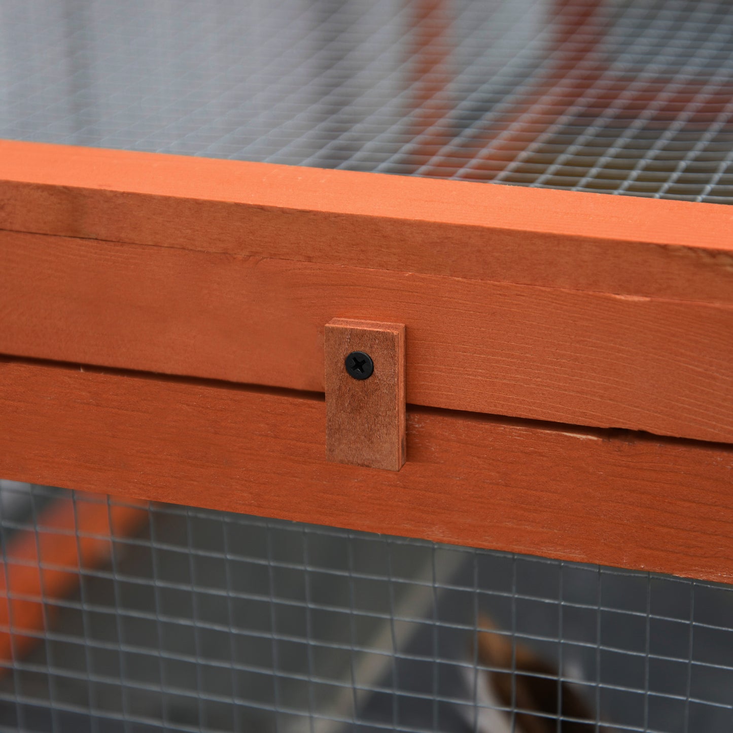 Large Rabbit Hutch Small Animal Habitat Enclosure Outdoor Run and Lockable Doors Natural