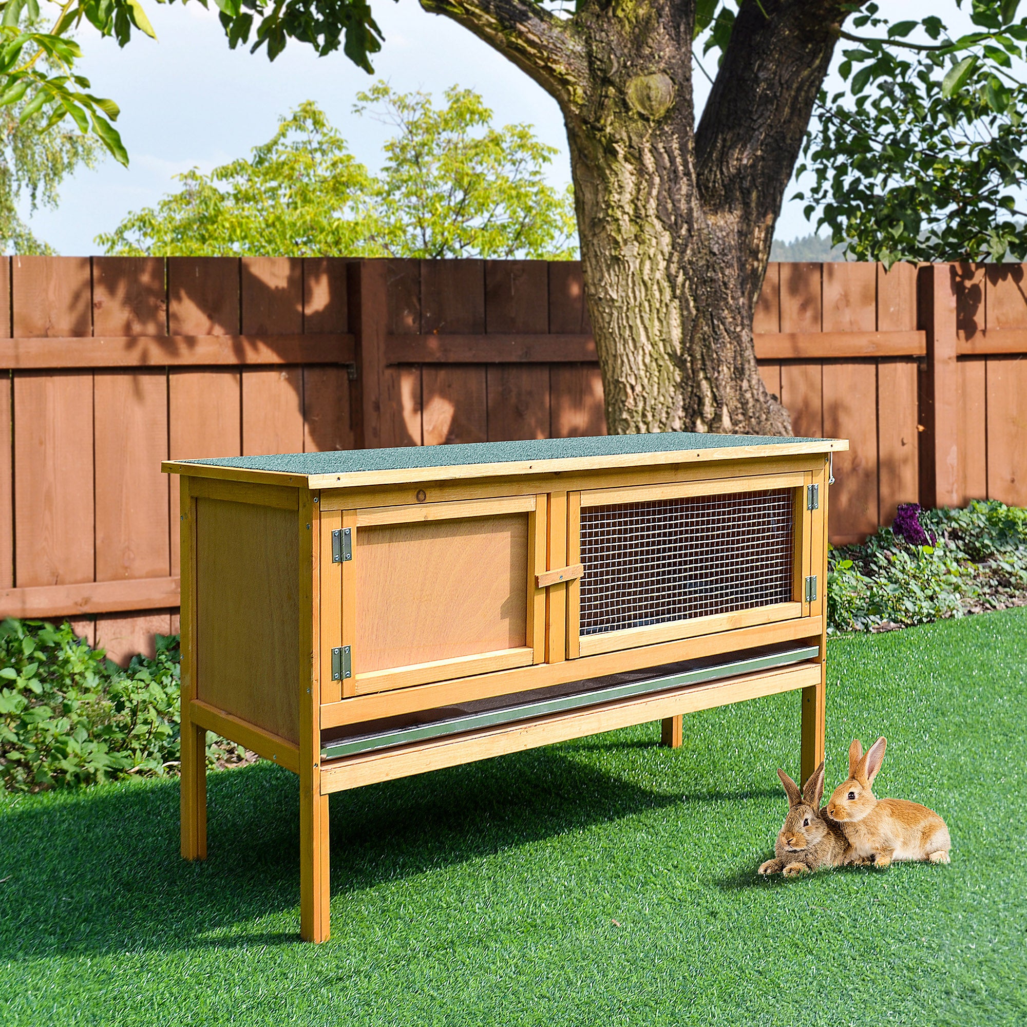 Rabbit Hutch - Outdoor Bunny Cage Small Animal House | Prime Deal Dock