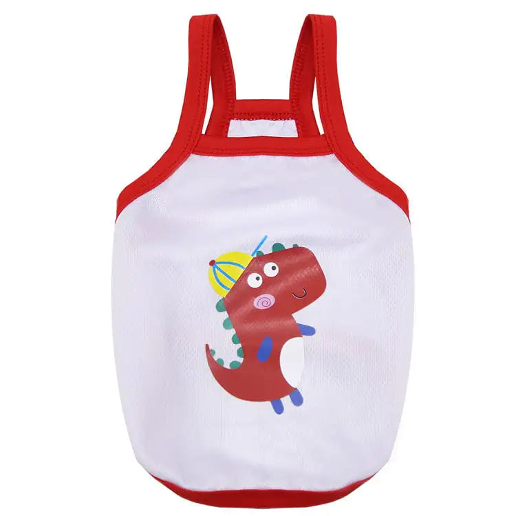 Breathable Mesh Camisole for Pets - Avocado Design