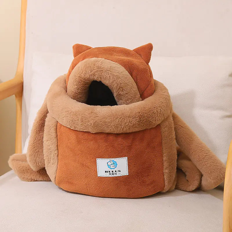 Cute Cat Backpack and Indoor Cat Bed Combo