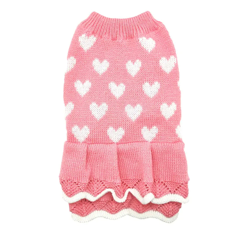 Pet Peach Round Neck Sweater for Dogs