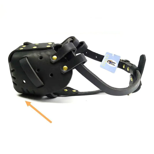 Cowhide Dog Muzzle for Medium and Large Dogs