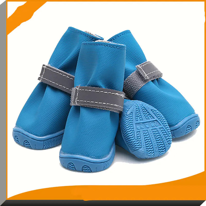 Reflective Strappy Dog Rain Boots for Puppies