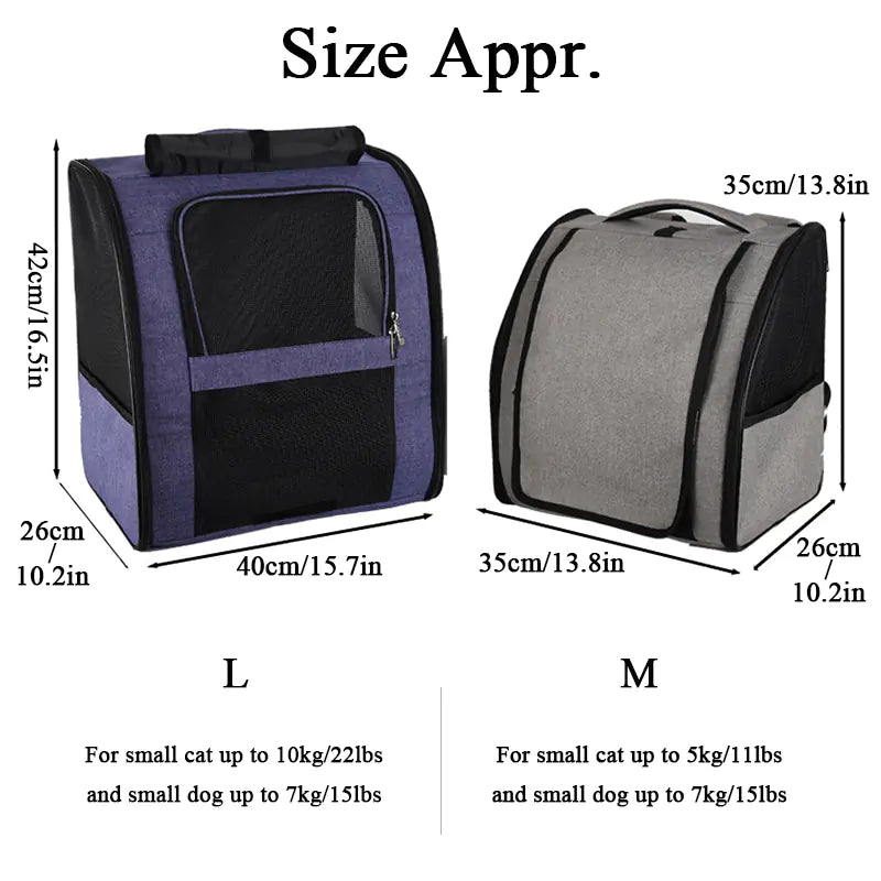 Breathable Cat Backpack for Travel and Pets