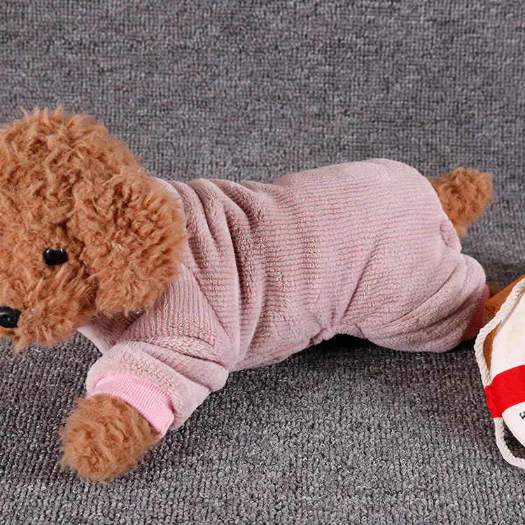 Soft Everyday Dog Jumpsuit – Cozy 4-Leg Outfit for Small Breeds