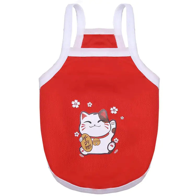 Breathable Mesh Camisole for Pets - Avocado Design